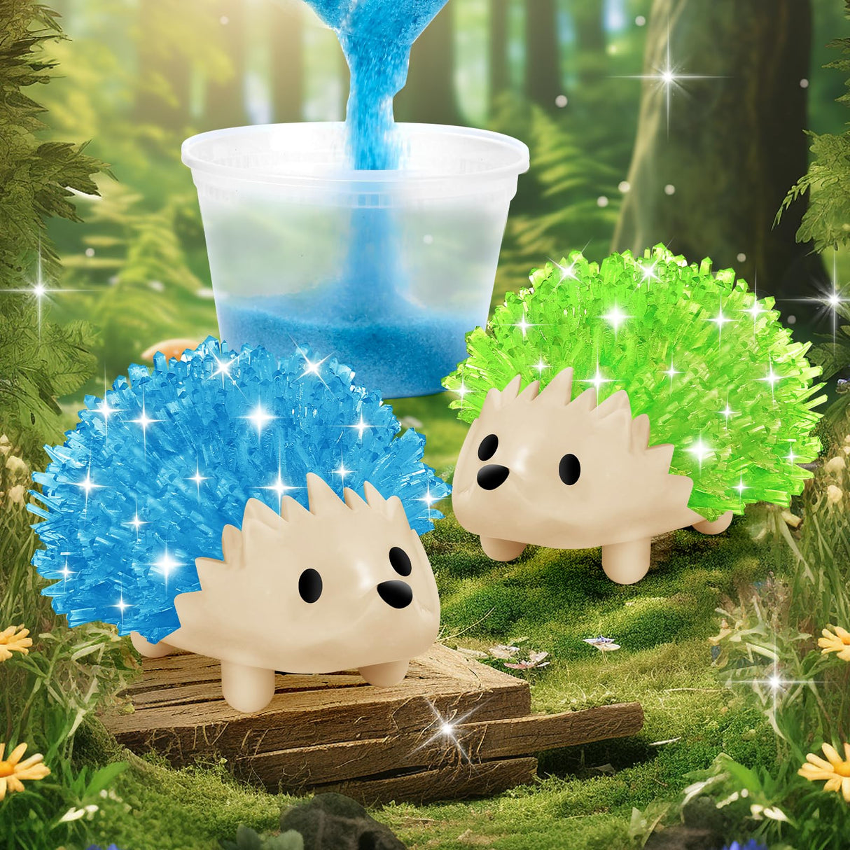 sdaymol Crystal Growing Kit for Kids - 2 Colors Hedgehog to Grow Fast in (24H),Science Experiments Learning & Educational Toys,Science Kits for Kids Age 8-12 STEM Project Gifts for Boys & Girls 6+ sdaymol