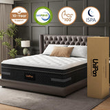Queen Mattress, 14 Inch Hybrid Mattresses Medium Firm with Extra Lumbar & Shoulder Support, Motion-Isolation Bed in a Box for Pain Relief Deep Sleep Fiberglass Free - No Odor 365 Night Trial UniPon