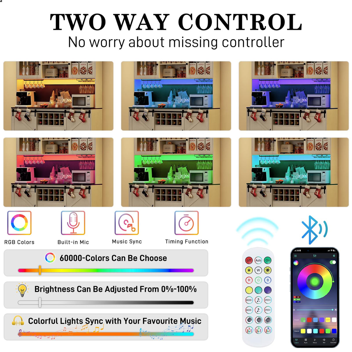 74" Tall 63" Wide Large Coffee Bar Cabinet w/ Outlet,6000-color LED Light,Pegboard,Farmhouse Hutch Cabinet w/Barn Door,2 Big Drawers,Adjustable Shelves,10 Wine & Glasses Rack,5 Hook for Kitchen,White chartustriable