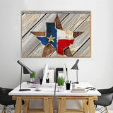 Muyankissu American Western Country Texas Star Rustic Wooden Board DIY 5D Diamond Art Kits Art Full Drill Art Arts Craft Canvas (American Star, 12X16 Inch) Muyankissu