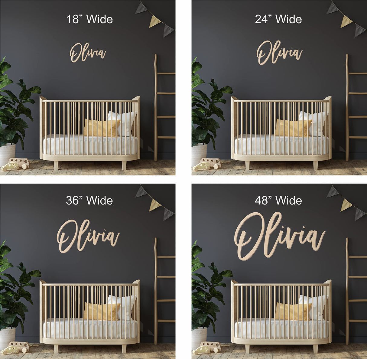 Wood Name Sign, Wood Letters, Custom Name Sign, Name Sign for Nursery, Baby Name WallTag