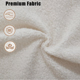 KEIKI 128" Oversized Modular Boucle Sectional Cloud Sofa with 4 Pillows, Upholstered Modern Minimalist Style 4-Seater Corner Couch, No Assembly Required, for Apartment, Living Room, Bedroom, Beige KEIKI