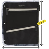 Five Star Pencil Pouch, Pen Case, 3-Pocket Zipper Pouch, Fits 3-Ring Binder, Storage Organizer for Classroom Supplies Earbuds Chargers Cables Makeup, Black/Grey (506420A-ECM) Five Star