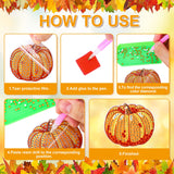 Whaline 15Pcs Fall Diamond Drawing Keychain Kit Autumn Gnome Animal Plants Fall 5D DIY Diamond Art Ornaments Rhinestone Mosaic Making Full Drill Diamond Key Chain for Kids Crafts Gifts Party Supplies Whaline