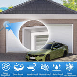 Elvone Garage Door Seal Top and Sides, 40 FT Universal TPE Weather Stripping Garage Door Trim Seal Weatherproofing Garage Door Seals with Nails and Lids in White Elvone