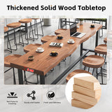 OOIKVCC Farmhouse Bar Table,Rustic Bar Height Table,Counter Height Dining Table,Solid Wood Pub Table,2 in Thick Live Edge Top for Kitchen,Dining,Coffee Bar,or Restaurant(Stool not Included) OOIKVCC