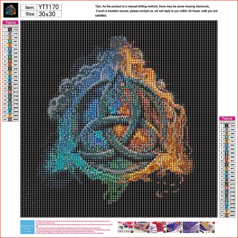 Diosedyer Religious Celtic Knot Design Diamond Painting Kits for Adults,Full Drill Diamond Art Kits for Beginners, 5D DIY Diamond Dots Paintings, Diamonds Pictures Crafts Home Decor 11.8x11.8 inch Diosedyer