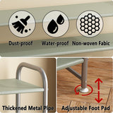 INGIORDAR Shoe Rack 3 Tier Long Storage Organizer Wide Metal Shoe Shelf for Closet Entryway Grey INGIORDAR