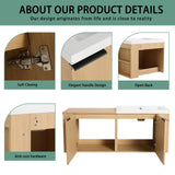 GLORAFIN 48 Inch Floating Bathroom Vanity,48" Bathroom Vanity with Sink,Modern Single Sink Bathroom Vanity Combo,Brown Wall Mounted Cabinet Set GLORAFIN