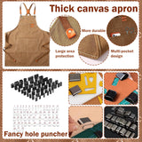 All-in-1 Leather Working Tools Kit for Beginners Professional, Starter Leather Tooling Crafting Working Making Tools and Supplies Kit Set for Adult, Include Leather Pony, Stamping Punching Tools intonly