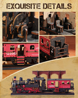 ROBOTIME 3D Puzzles for Adults Wooden Puzzle DIY Model Steampunk Train Kit to Build Wood Craft Kit Toy Hobby Gift Home Decor (Steam Journey) ROBOTIME