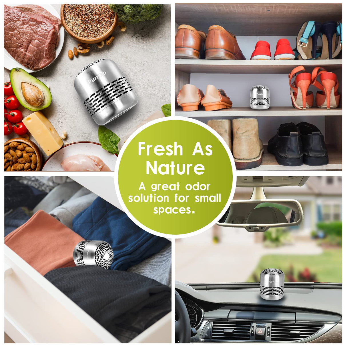 Refrigerator Deodorizer,Lasts for 10 Years,Refrigerator Odor Eliminator,Fridge Deodorizer,More Effective Than Baking Soda Bamboo Air Purifying Bags Purriko