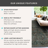 Vintage Dark Green Living Room Rug, 8x10 Washable Area Rugs for Dining Room Under Kitchen Table, Bedroom, Oriental Low Pile Stain Resistant Non-Slip Large Carpet (8x10 Dark Green) Hazo Haus