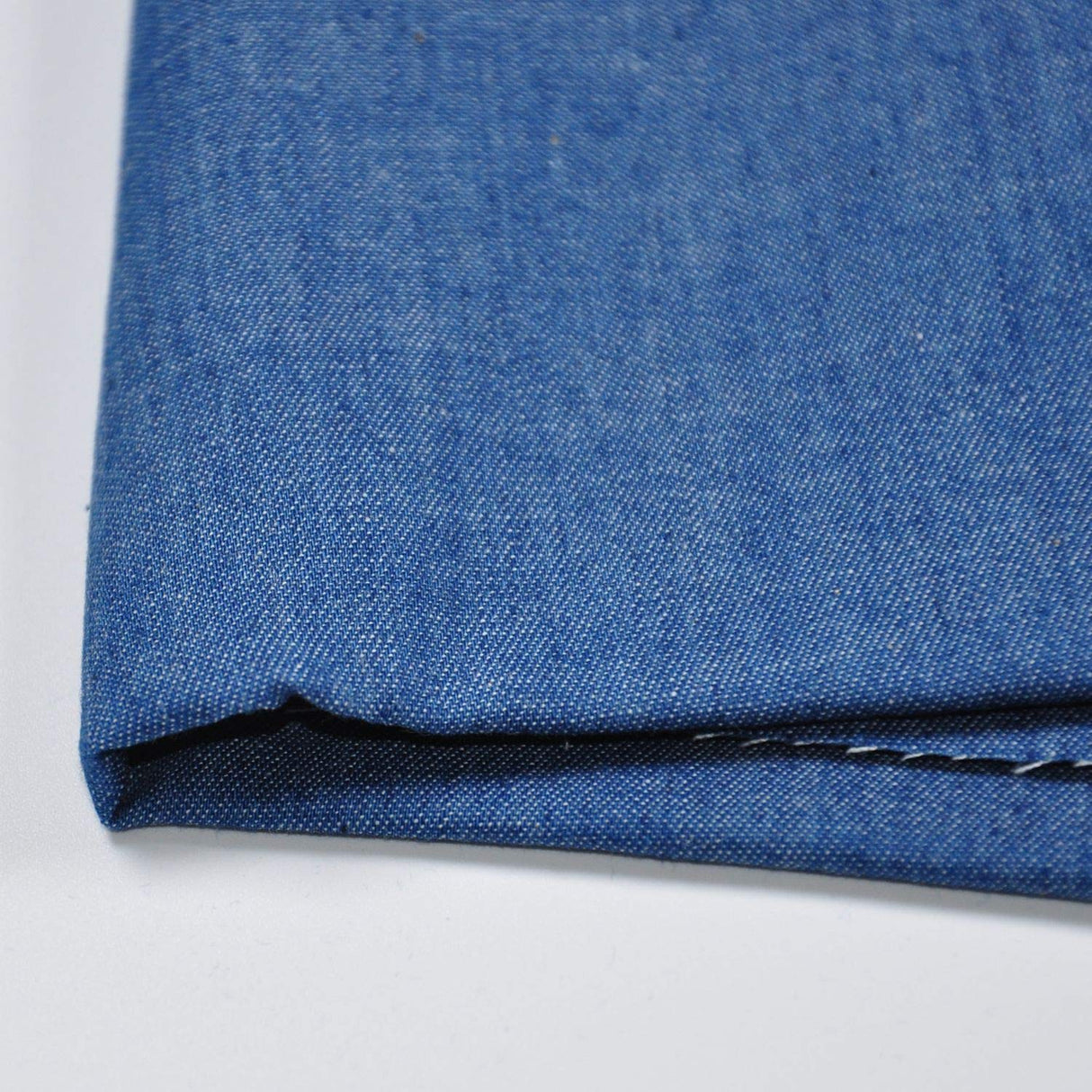 Indigo Blue 4.8 oz 100% Cotton Denim Chambray Fabric,56 Inches Wide, by The Yard WoodArtSupply