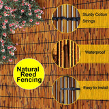 Natural Reed Fencing Rolls,1ft 2ft 3ft 4ft 5ft 6ft High Reed Screen Curtain Balcony Reed Fence for Outdoor Backyard Patio,Home Decorations Screens,Waterproof Reed Fencing(30x122cm(1x4ft)) ZMNXAS