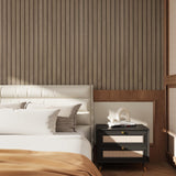 CRE8TIVE 12"x354" Wooded Slats Wood Contact Paper Brown Wood Wallpaper Peel and Stick Countertops Waterproof Wood Stripe Wall Panel Self Adhesive Wood Grain Contact Paper for Bedroom Farmhouse Walls CRE8TIVE