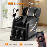 LetvbRFxy 2025 Massage Chair Full Body, Zero Gravity Shiatsu Massage Recliner Chair, 10 Fixed Rollers, Airbags, Heating, Auto Mode, Touch Screen Controller, Nightlights for Living Room, Bedroom(Black) LetvbRFxy