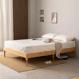 Bamboo Wood Platform Bed Frame by GTNSAFP – Sturdy, No Box Spring Needed, Easy Assembly, Queen Size, Nature Finish GTNSAFP