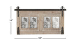 Deco 79 Wood 4 Slot Wall Photo Frame with Metal Accent, 26" x 1" x 14", Brown, SMALL SIZE Deco 79