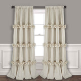 Homechoice Decor Thermal Insulated Blackout Window Curtains, 54" W x 84" L (Pair), Boho Ruched Window Treatments with 3 Rows of Butterfly Flowers, Rustic Rod Pocket Drapes for Room, Camel (LQ-30) Homechoice Decor