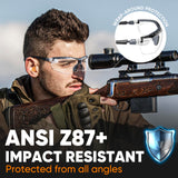 TICONN Anti-Fog Safety Glasses for Men and Women, ANSI Z87.1 Scratch Proof Eye Goggles with Adjustable Arms and UV Protection (Clear, 1PK) TICONN