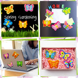 WinnerWhy 24 Sets Butterfly Ceramic Painting Kit Make Your Own Butterfly Figurines Paint DIY Beautiful Painting Statues Craft Paint Your Own Spring Statues for Spring Party Arts Activity Supplies WinnerWhy