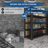 WOZBUD 76.6" H Heavy Duty Garage Shelving Unit, 60" W Adjustable Metal Storage Rack, 5-Tier Metal Shelves, 24" D Industrial Shelving for Garage, Basement, Workshop, Heavy Duty Storage Shelf.1Pack WOZBUD