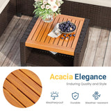 Green4ever 3-Piece Outdoor Patio Furniture Set, All-Weather PE Rattan Patio Sofa with Storage Table, L Shaped Outdoor Couch with Cushions, Small Patio Sectional for Balcony Garden, Beige Green4ever