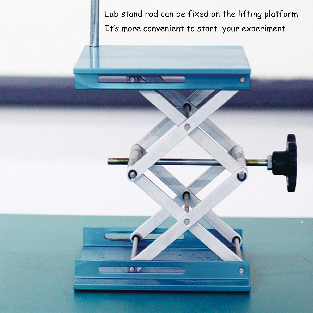 OESS Lift Table Lab Stand Lifter Scientific Scissor Lifting Jack Platform 8''X 8'' Aluminium Oxide OESS