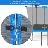 12 FT Trampoline Replacement Safety Enclosure Net for 6 Straight Poles Round Frame Trampolines, Breathable and Weather-Resistant with Adjustable Straps(NET ONLY) Zoomster