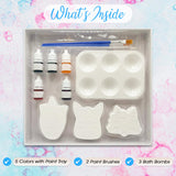 Basic Bliss Paint Your Own Bath Bombs for Kids, 3 Shapes Infused with Essential Oils, Ideal for Kids Birthday Activity or Making Bubble Baths More Fun, Gentle and Safe Skin Care for Kids, Boys & Girls Generic