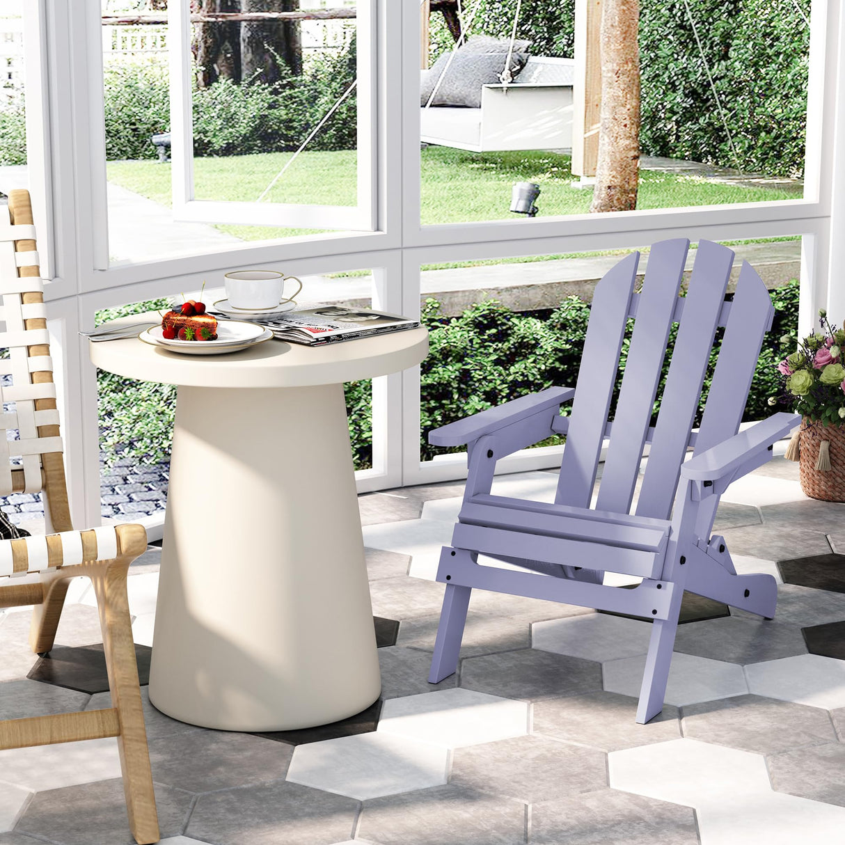 HOLTICO Kids Adirondack Chair, Accent Toddler Adirondack Chair, Folding Adirondack Chair, Outdoor Wooden Kids Fire Pit Lounge Chairs for Yard, Garden, Patio HOLTICO