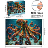 Rocorose Octopus Puzzles for Adults 1000 Pieces, Deep Blue Sea Ocean Exploration Theme Jigsaw Puzzle, Nature Marine Artwork Challenging Family Activity Puzzle Game Rocorose