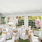 DWVO 20x40ft Party Tent Heavy Duty Outdoor Wedding Event Shelters Upgraded Galvanized Canopy with Large White Roof, Removable Sidewalls & 4 Storage Bags DWVO