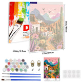 Lxmsja Mountains Landscape Paint by Numbers Kit for Adults, Cacti Acrylic Paint by Numbers for Adults Beginner, DIY Craft Supplies Oil Painting Kits for Home Wall Decor 12x16 inch (Framed) Lxmsja