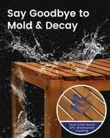 Upolana Teak Shower Bench, 32" Solid Wood Shower Stool for Inside Shower to Sit On, Wooden Bathroom Shower Seat Waterproof Upolana