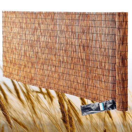 Bamboo Fencing, Natural Reed Fencing Rolls, Backyard Garden Fencing, Decorative Fences, Patio Privacy Wall Fencing Roll for Outdoor, Gallery, Restaurant, Hotel 2-6ft High(70*200cm(2.3*6.6ft)) HSPLXYT