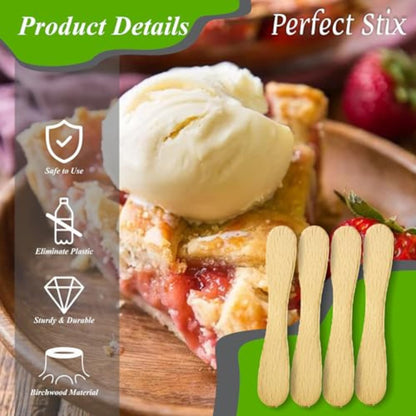 Perfect Stix - PS300BA-1000 Wooden Taster Spoons 3.5" Length ( pack of 1000) Plain