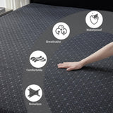 BEDLORE Queen Mattress Protector, Waterproof Noiseless Mattress Cover with Deep Pocket for 6-18 inches Mattress, Soft Breathable Mattress Pad Machine Washable (Dark Gray) BEDLORE