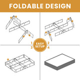 MAF Box Springs King Size 10 Inch, High Profile King Box Spring 3500 lbs Black Heavy Duty Metal Mattress Foundation with Easy Clean Fabric Cover, Easy Assembly MAF