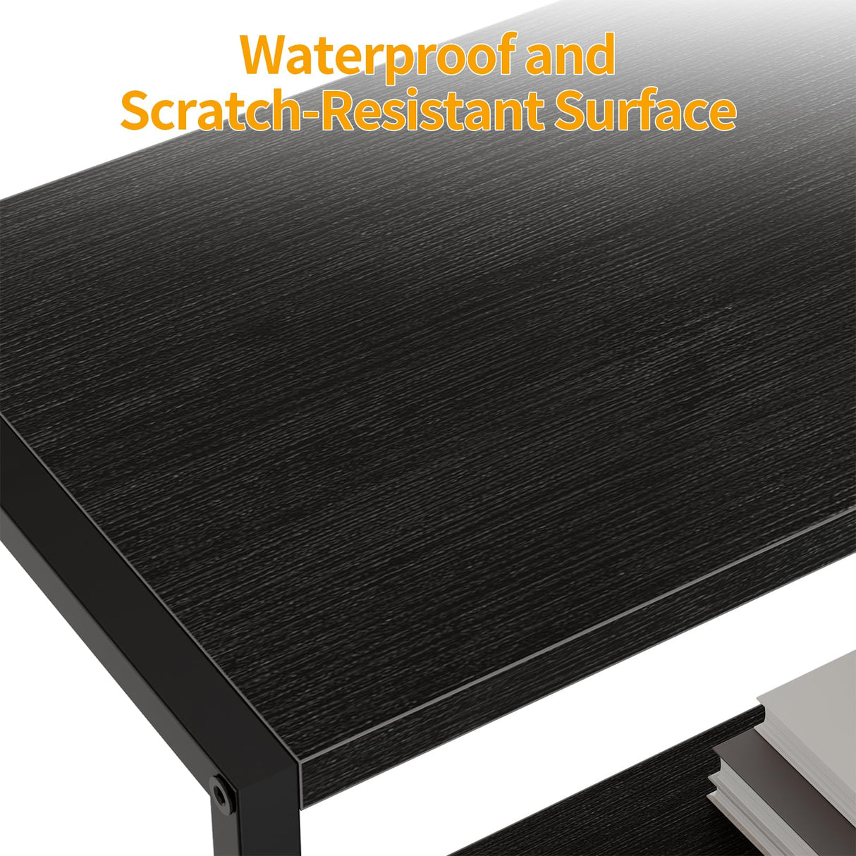 TIQLAB Small Entryway Table, 29.5" Narrow Console Table with Shelves, Sofa Table, Couch Table, Side Table, Entry Table for Hallway, Living Room, Small Space, Black TIQLAB