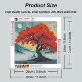 SJUTOUCI Tree Diamond Painting Kits for Adults, Diamond Art Kits for Beginners, 5D DIY Full Drill Gem Craft Art for Home Decor Gift 12x12 inch, Fall SJUTOUCI