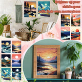 Gueevin 10 Pack Paint by Number DIY for Adults Paint by Numbers Acrylic Painting Kits Canvas, Without Frame, Simple Oil Painting for Spring Summer Gift Wall Decor 12 x 16 inch(Mountain Style) Gueevin