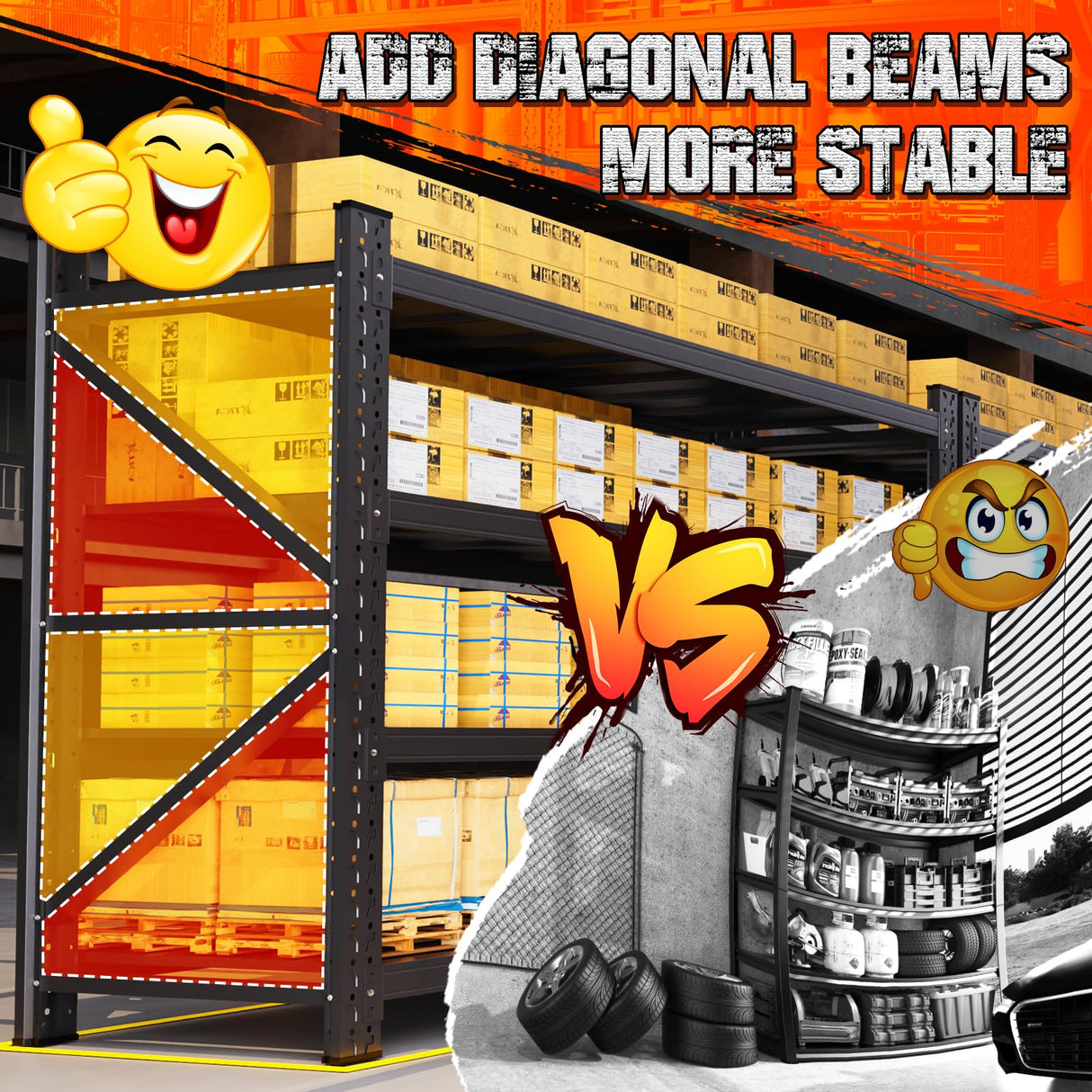 LLIIFFEE 70''W Garage Shelving Heavy Duty, Metal Garage Shelves, 7000LBS Storage Shelves 4 Tier Adjustable Steel Shelving Units, Wide Industrial Shelving Storage Rack for Warehouse, Basement,Black LLIIFFEE