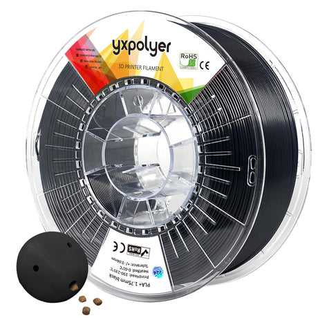 YXPOLYER PLA Plus Filament Food-Grade pla+ PLA Plus 3D Printing Filament 1.75 mm 1kg 2.2lbs with Reusable PC Spool, Modified 3D Printer Filament for Most FDM 3D Printers yxpolyer