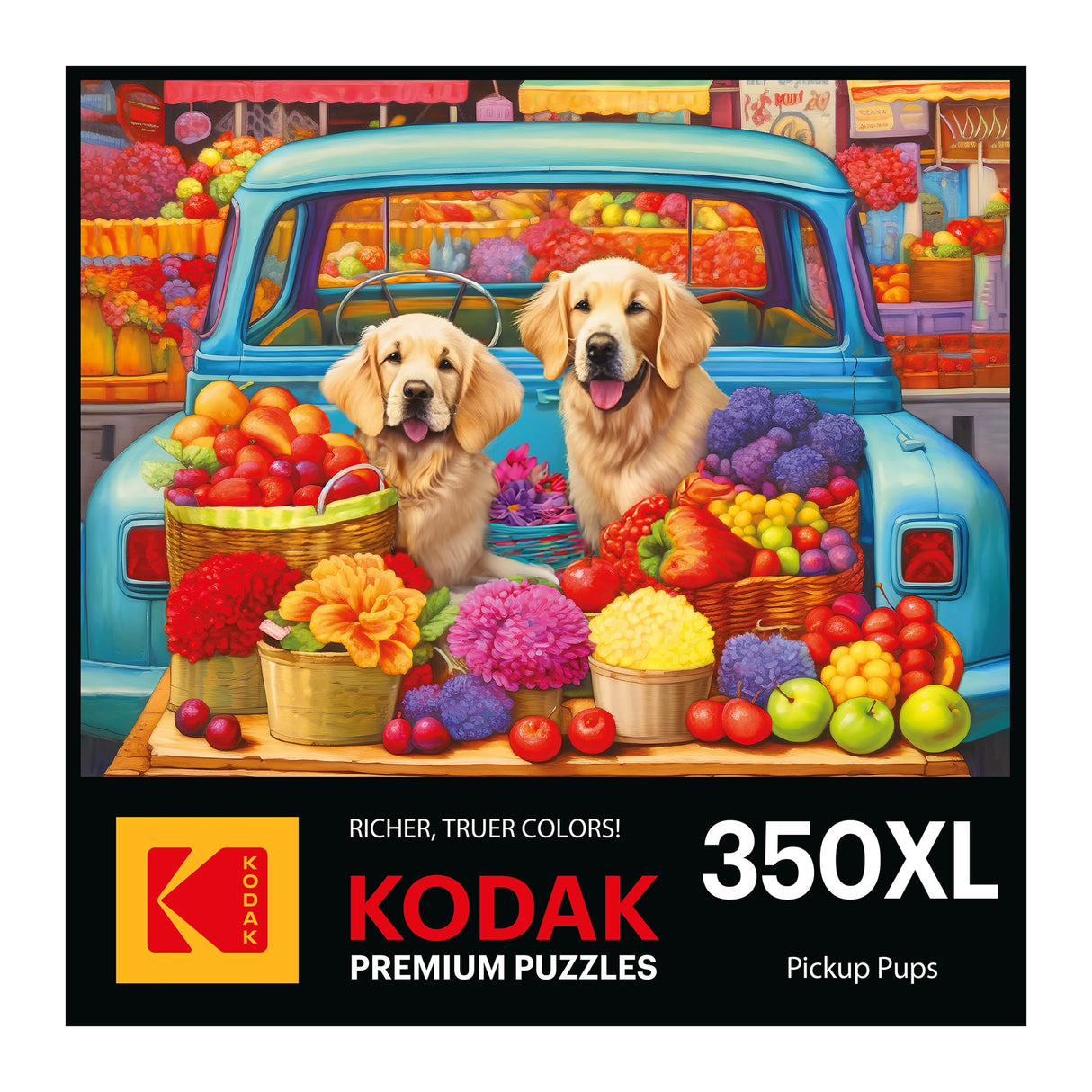 RoseArt - Kodak Premium - Pickup Pups- 350 Piece Jigsaw Puzzle for Adults RoseArt