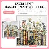 Yezavesu Book Diamond Art Kits for Adults, Book Flower Diamond Painting Kit for Beginners, 5D DIY Round Full Drill Painting with Gem Art Craft Kits for Home Wall Decor 14x14 Inch Yezavesu