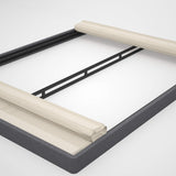 ZINUS Upholstered Metal and Wood Box Spring, 4 Inch Mattress Foundation, Easy Assembly, Fabric Paneled Design, Queen, Grey Zinus