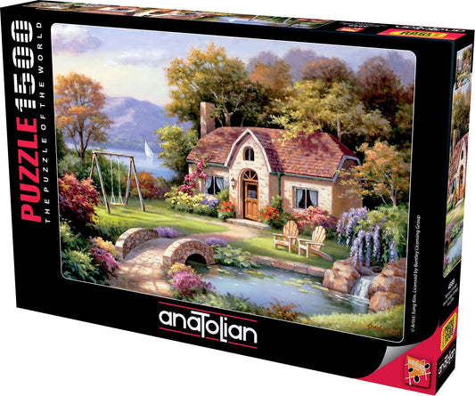 Anatolian Puzzle - Stone Bridge Cottage, 1500 Piece Jigsaw Puzzle, #4559, Multicolor (ANA4559)