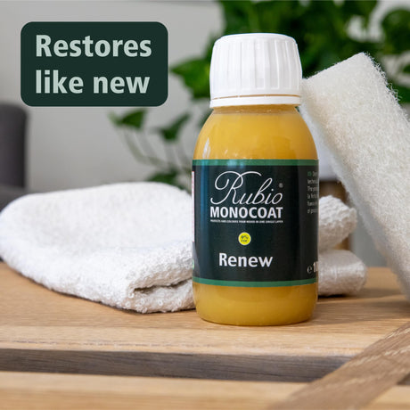 Rubio Monocoat Renew, 1,000 ft² | Clear Wood Maintenance Treatment for Indoor Use | Protection for Wooden Floors & Surfaces Treated with Oil Plus 2C | 1 Liter Rubio Monocoat